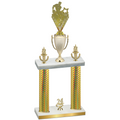 Double Gold Carbon Fiber Year Rugby Trophy