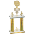 Double Gold Carbon Fiber Second Place Running Trophy