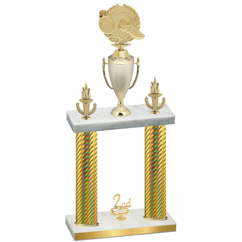 Double Gold Carbon Fiber Second Place Running Trophy