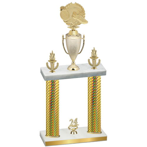 Double Gold Carbon Fiber Year Running Trophy