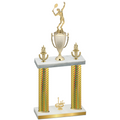 Double Gold Carbon Fiber First Place Tennis Trophy