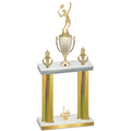 Double Gold Carbon Fiber First Place Tennis Trophy