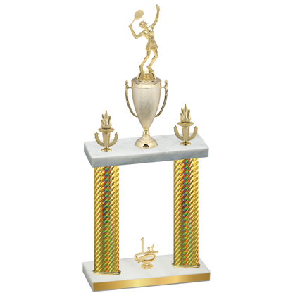 Double Gold Carbon Fiber First Place Tennis Trophy
