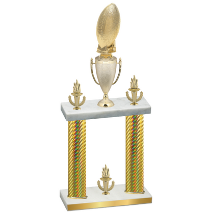 Double Gold Carbon Fiber Victory Football Trophy