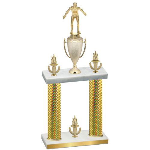 Double Gold Carbon Fiber Victory Wrestling Trophy