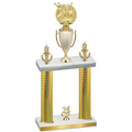 Double Gold Carbon Fiber Year Bowling Trophy
