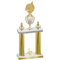 Double Gold Carbon Fiber Second Place Volleyball Trophy