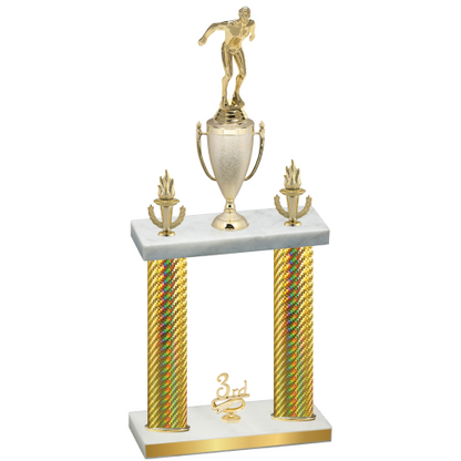 Double Gold Carbon Fiber Third Place Swimming Trophy