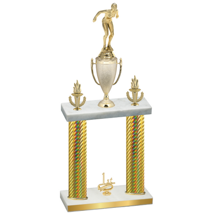 Double Gold Carbon Fiber First Place Tennis Trophy