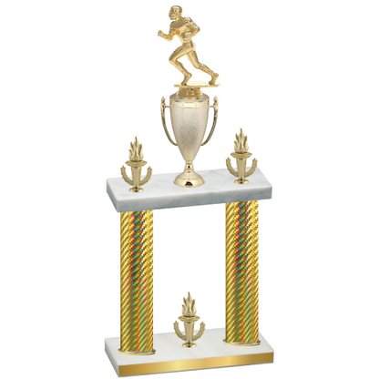 Double Gold Carbon Fiber Victory Football Trophy