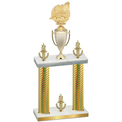 Double Gold Carbon Fiber Victory Swimming Trophy