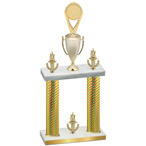 Double Gold Carbon Fiber Victory Insert Trophy