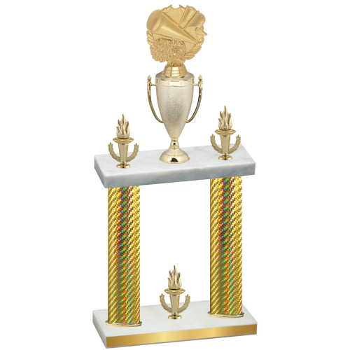 Double Gold Carbon Fiber Victory Cheerleading Trophy