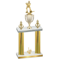 Double Gold Carbon Fiber First Place Hockey Trophy