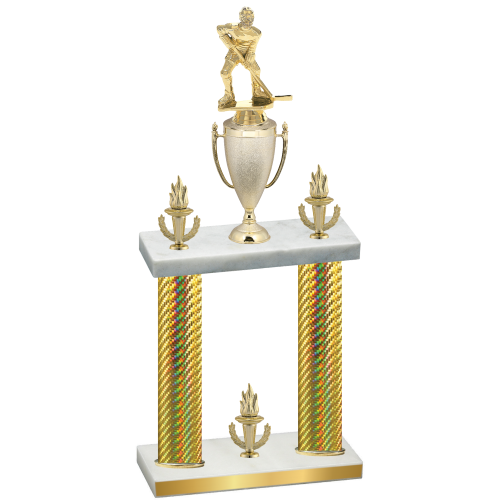 Double Gold Carbon Fiber Victory Hockey Trophy