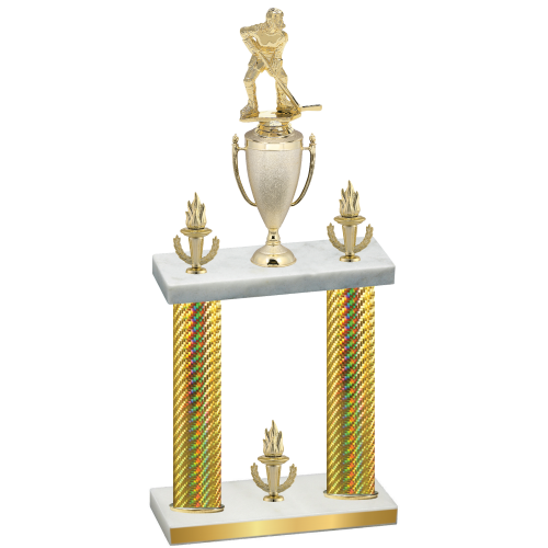 Double Gold Carbon Fiber Victory Hockey Trophy
