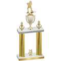 Double Gold Carbon Fiber Year Hockey Trophy