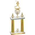 Double Gold Carbon Fiber Year Lacrosse Trophy