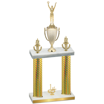 Double Gold Carbon Fiber First Place Victory Trophy