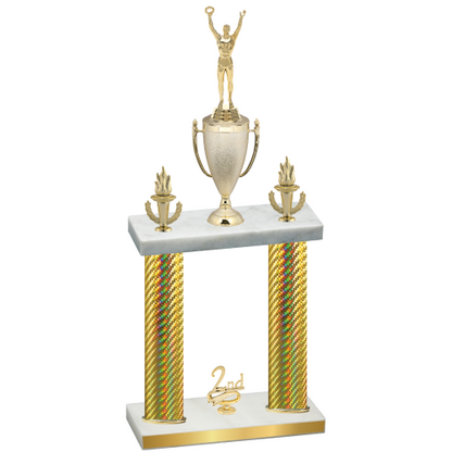 Double Gold Carbon Fiber Second Place Victory Trophy