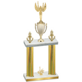 Double Gold Carbon Fiber First Place Victory Trophy