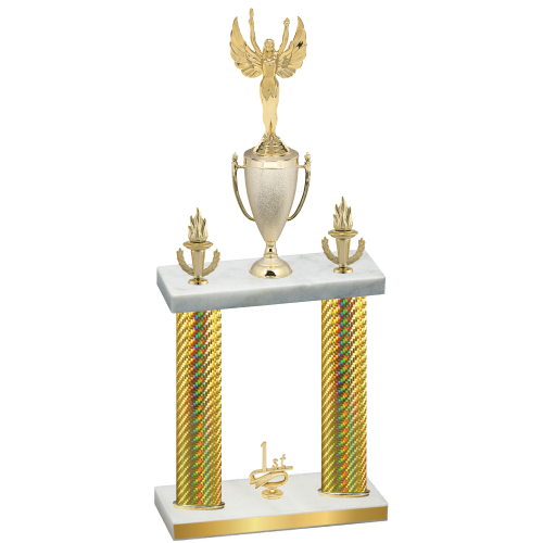 Double Gold Carbon Fiber First Place Victory Trophy