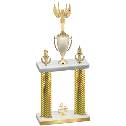 Double Gold Carbon Fiber Fourth Place Victory Trophy