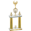 Double Gold Carbon Fiber Year Victory Trophy