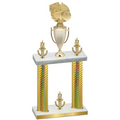 Double Gold Carbon Fiber Victory Basketball Trophy