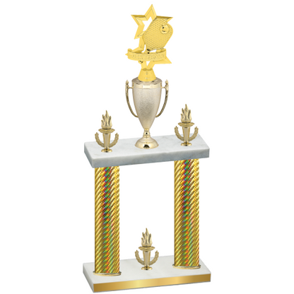 Double Gold Carbon Fiber Victory Pickleball Trophy