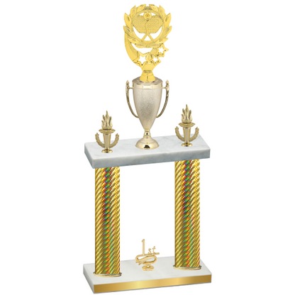 Double Gold Carbon Fiber First Place Pickleball Trophy