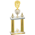 Double Gold Carbon Fiber Fourth Place Pickleball Trophy