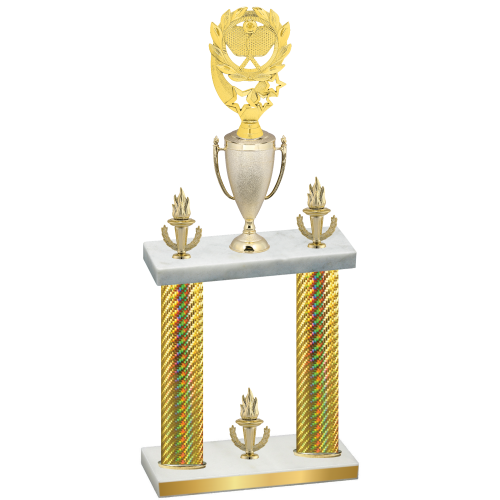 Double Gold Carbon Fiber Victory Pickleball Trophy