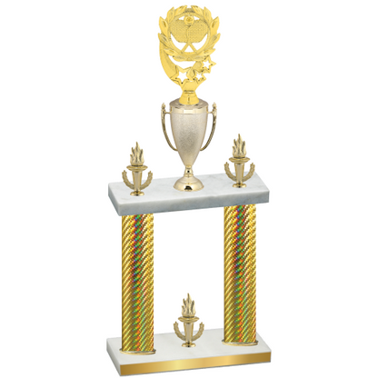 Double Gold Carbon Fiber Victory Pickleball Trophy