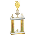 Double Gold Carbon Fiber Year Pickleball Trophy