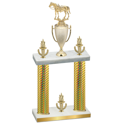 Double Gold Carbon Fiber Victory Horses Trophy