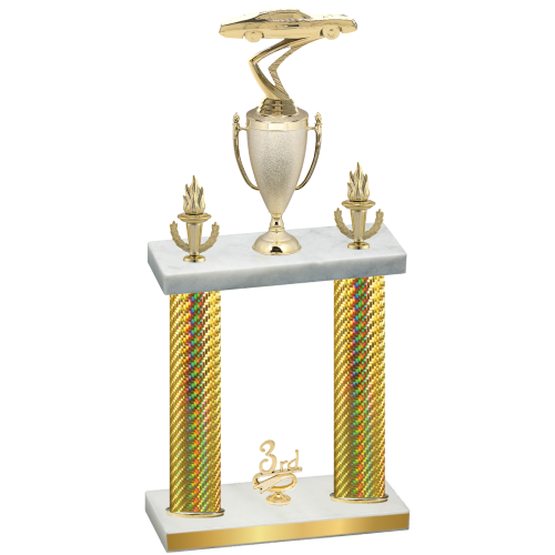 Double Gold Carbon Fiber Third Place Cars Trophy