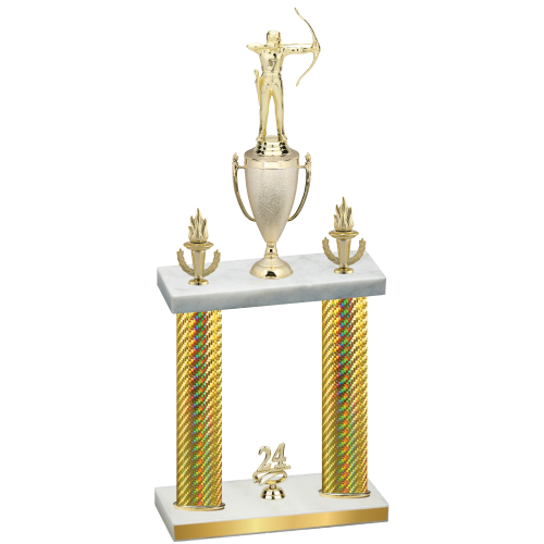Double Gold Carbon Fiber Year Archery Trophy