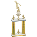Double Gold Carbon Fiber Victory Basketball Trophy