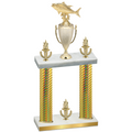 Double Gold Carbon Fiber Victory Fishing Trophy