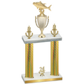 Double Gold Carbon Fiber Year Fishing Trophy