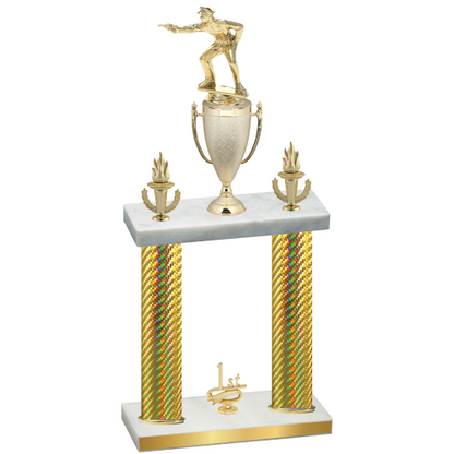 Double Gold Carbon Fiber First Place Shooter Trophy