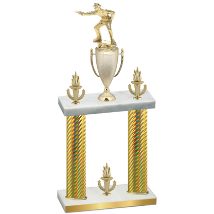 Double Gold Carbon Fiber Victory Shooter Trophy