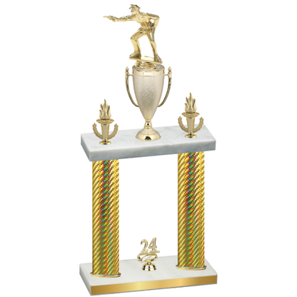 Double Gold Carbon Fiber Year Shooter Trophy