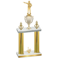 Double Gold Carbon Fiber First Place Shooter Trophy