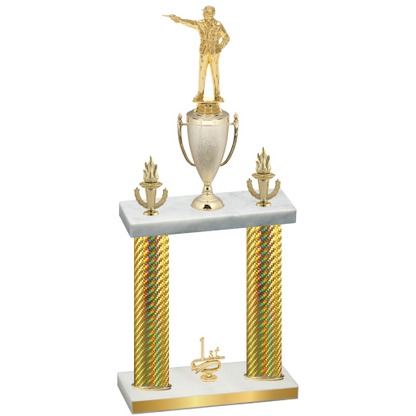 Double Gold Carbon Fiber First Place Shooter Trophy