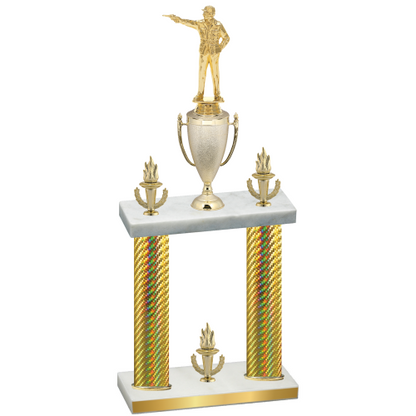 Double Gold Carbon Fiber Victory Shooter Trophy