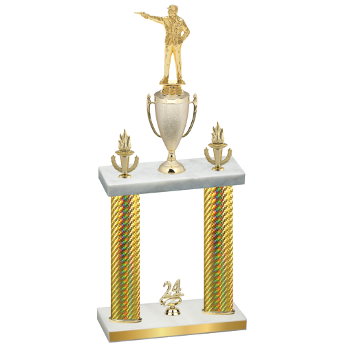 Double Gold Carbon Fiber Year Shooter Trophy