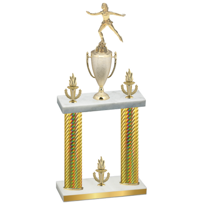 Double Gold Carbon Fiber Victory Skater Trophy