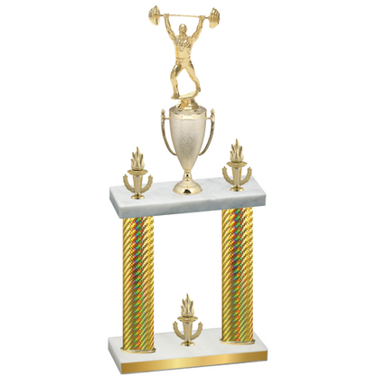 Double Gold Carbon Fiber Victory Weights Trophy